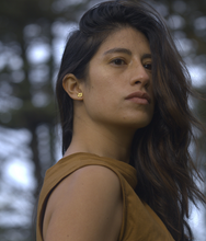 Load image into Gallery viewer, Gold Shifted Box Earrings