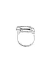 Load image into Gallery viewer, Sterling Silver Shifted Box Ring